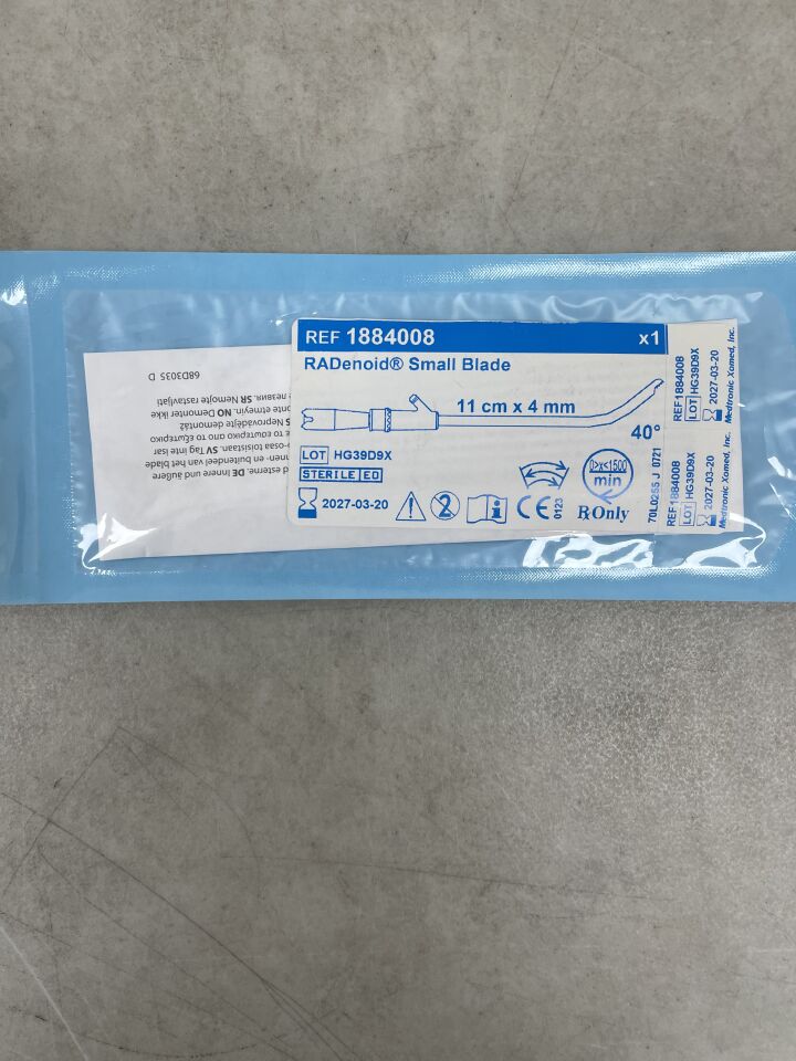 1884008  -  MEDTRONIC  -  4.0mm RADenoid Blade 11cm, Curved 40 Degree , ( EA )  -  ( Expiry Date : 2027-03-20 )