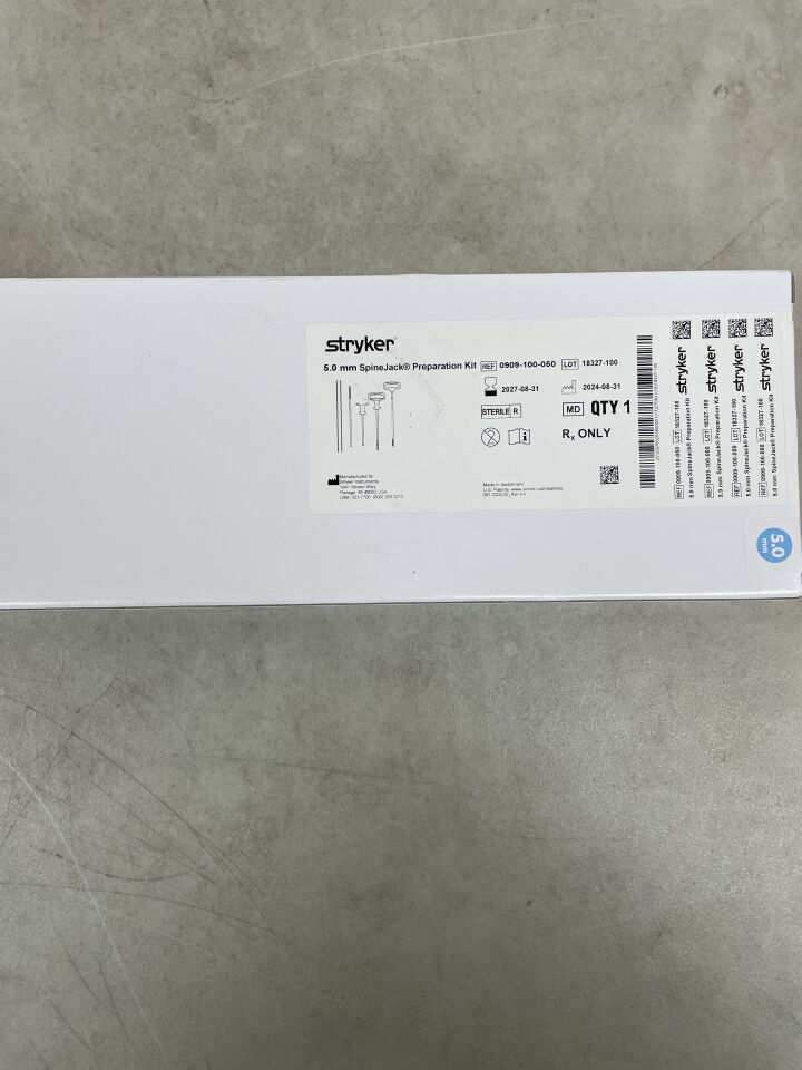 0909-100-050  -  STRYKER  -  Vexim Spinejack Preparation Kit, 5.0mm , ( BX/1 )  -  ( Expiry Date : 2027-08-31 )