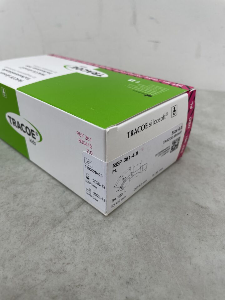 361-4.0  -  TRACOE MEDICAL  -  Tracheostomy Tube TRACOE Silcosoft Size 4.0 Neonate / Infant , ( BX/1 )  -  ( Expiry Date : 2028-12-01 )