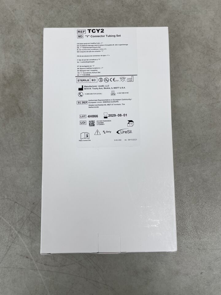 TCY2  -  URESIL  -  Y Connector Tubing Set For BILATERAL DRAINAGE , ( BX/5 )  -  ( Expiry Date : 2029-08-01 )