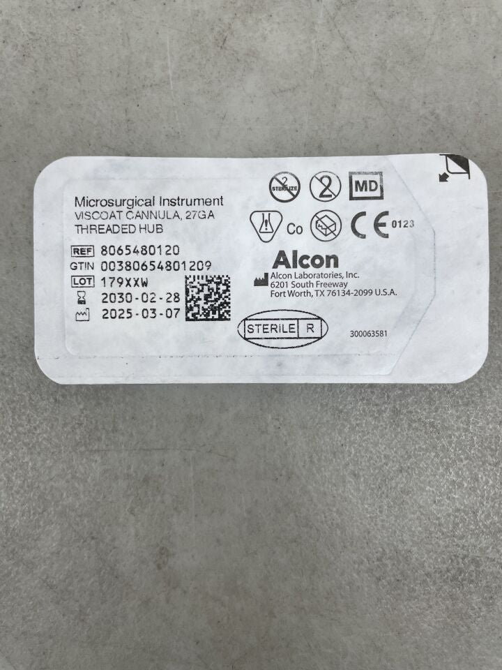 8065480120 - ALCON - Cánula Viscoat 27G, con conector roscado (unidad) - (Fecha de caducidad: 28/02/2030)