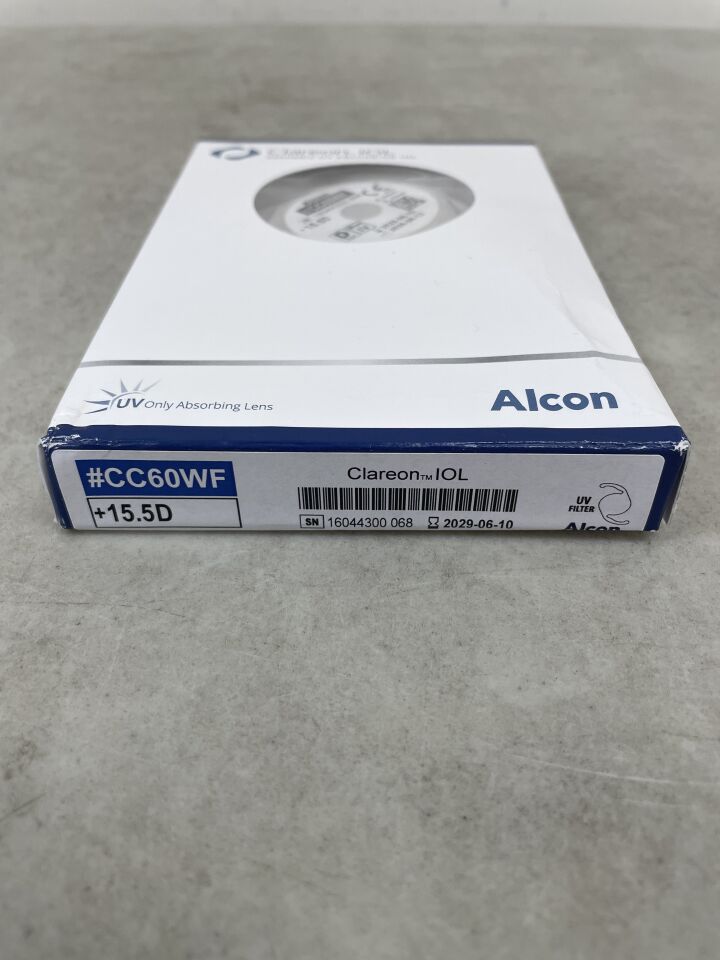 CC60WF.155  -  ALCON  -  Clareon Aspheric UV Absorbing IOL, 15.5D , ( BX/1 )  -  ( Expiry Date : 2029-06-10 )