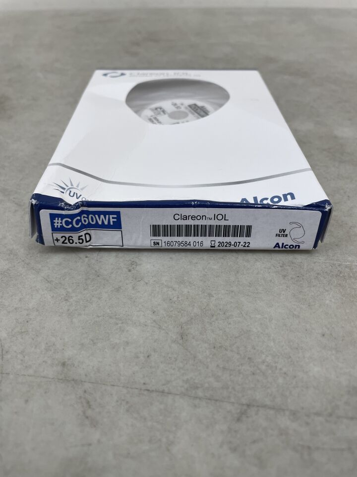 CC60WF.265  -  ALCON  -  Clareon Aspheric UV Absorbing IOL, 26.5D , ( BX/1 )  -  ( Expiry Date : 2029-07-22 )