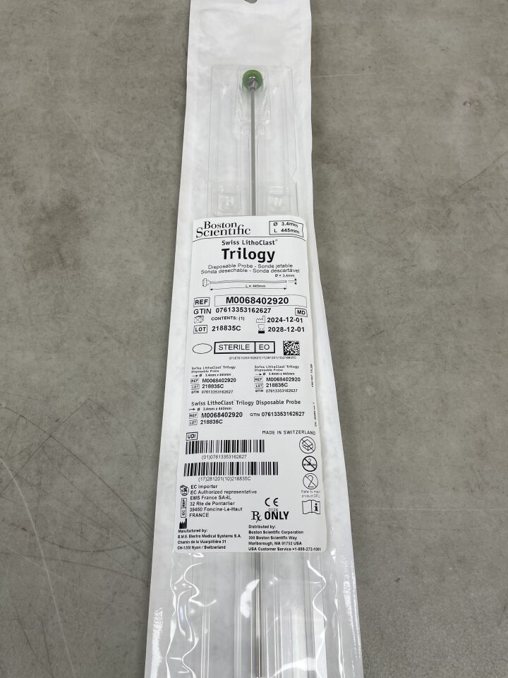 840292 - BOSTON SCIENTIFIC - Swiss LithoClast Trilogy 一次性探針 - 3.4 x 445mm，（EA）-（有效期至：2028-12-01）