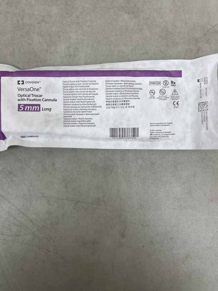 ONB5LGF - COVIDIEN - VersaOne 光學套管針，帶固定套管，5 毫米尺寸，150 毫米長度，（EA）-（有效期至：2029-02-28）
