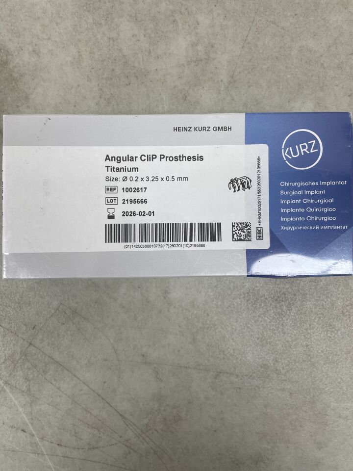 1002617  -  KURZ  -  Angular CliP Ossicular Prosthesis, Partial , ( BX/1 )  -  ( Expiry Date : 2026-02-01 )