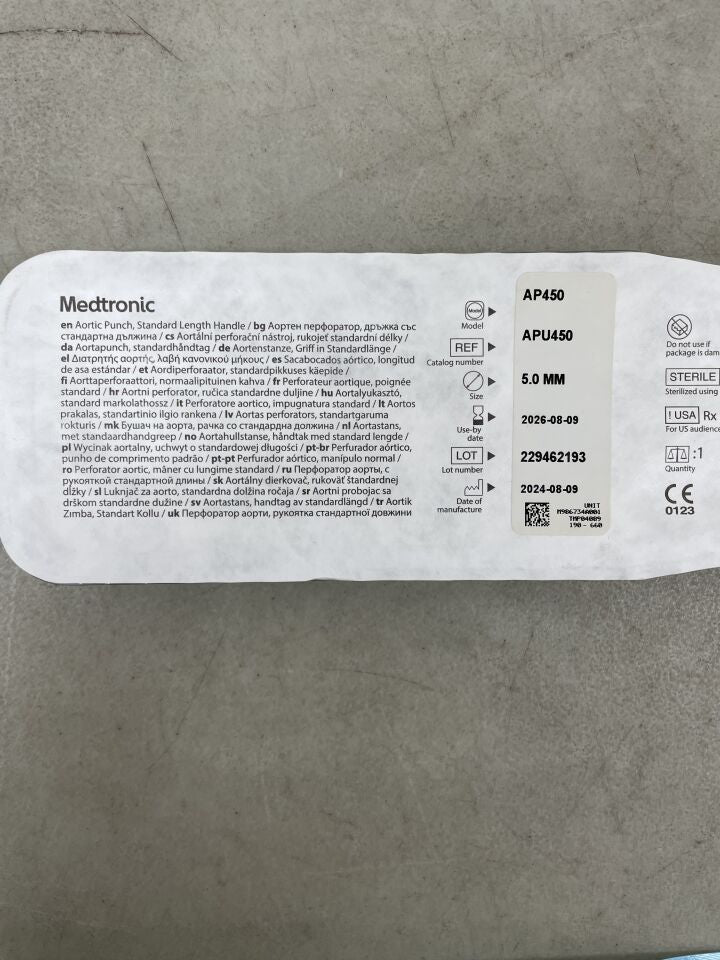 APU450  -  MEDTRONIC  -  Aortic Punch 5.0mm , ( EA )  -  ( Expiry Date : 2026-08-09 )