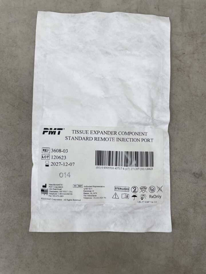 3608-03  -  PMT  -  Tissue Expander Component, Standard Remote Injection Port , ( EA )  -  ( Expiry Date : 2027-12-07 )