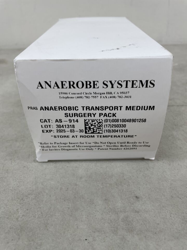 AS-914 - ANAEROBE SYSTEMS - anaerobic transport medium surgery pack -, (BX/1)