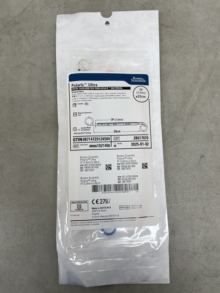 192140 - BOSTON SCIENTIFIC - Polaris Ultra Ureteral Stent, Dual Durometer Percuflex Material, 7F x 20cm, (EA) - ( Expiry Date: 2025-01-02 )