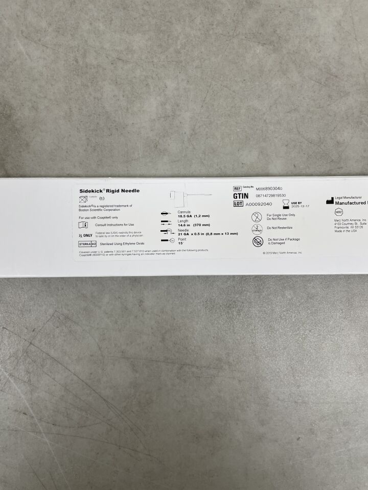 890304 - BOSTON SCIENTIFIC - sidekick rigid needle, 21 ga, 14.6 in. size, (EA) - ( Expiry Date: 2025-12-17 )