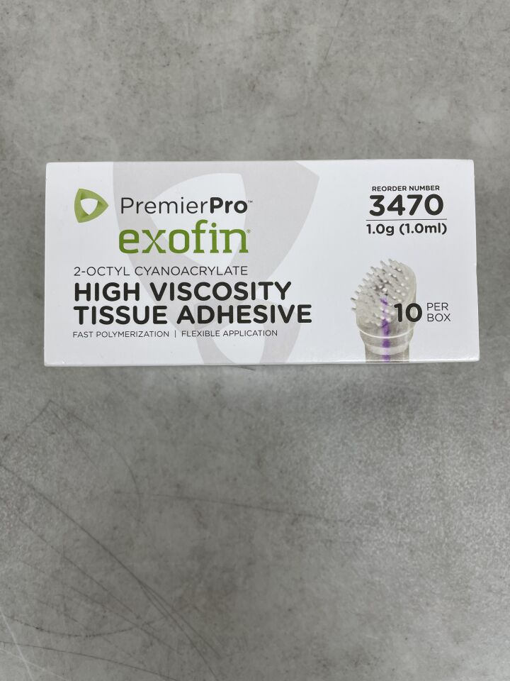 3470 - EXOFIN - Premier Pro High Viscosity Tissue Adhesive 1.0g 1.0ml, (BX/10) - ( Expiry Date: 2025-05-25 )