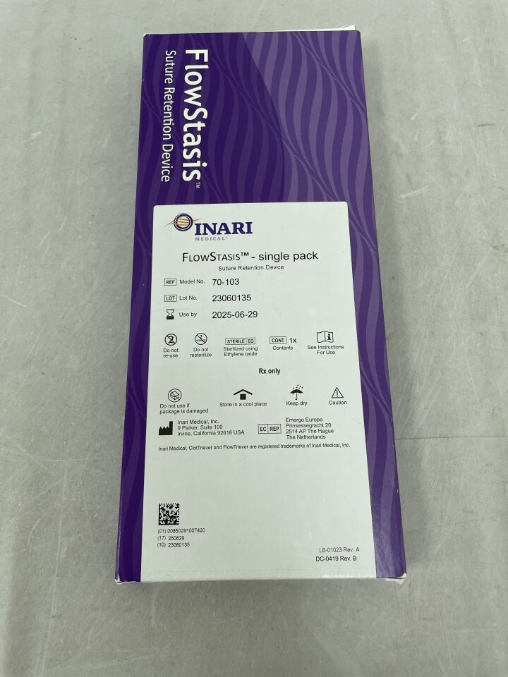 70-103 - INARI MEDICAL - FlowStasis Suture Retention Device, (BX/1) - ( Expiry Date: 2025-07-18 )