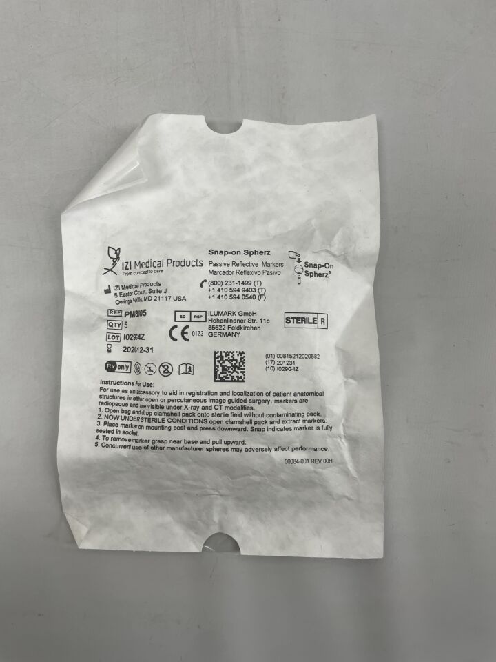 PM8005 - IZI MEDICAL - passive reflective radiopaque marker spheres, (EA) - ( Expiry Date: 2024-05-11 )