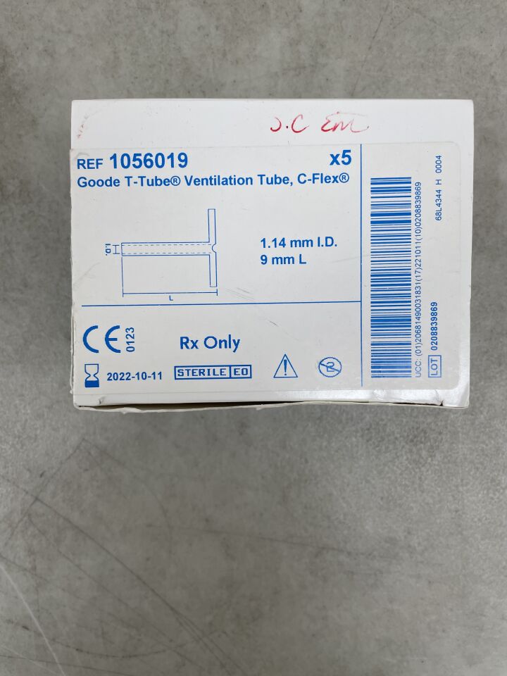 1056019 - MEDTRONIC - Goode T-Tube, 1.14 mm ID, C-Flex, Sea Green, (BX/5) - ( Expiry Date: 2022-10-11 )