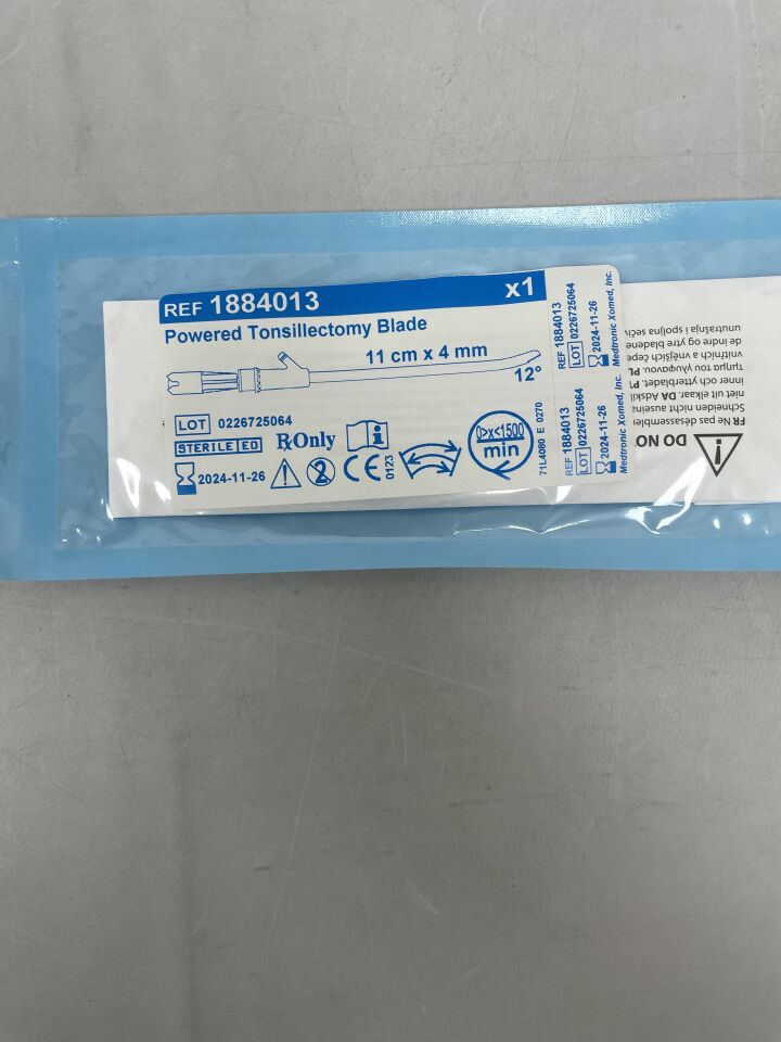 1884013 - MEDTRONIC - 4mm Powered Tonsillectomy Blade, 11cm, (EA) - ( Expiry Date: 2025-08-05 )