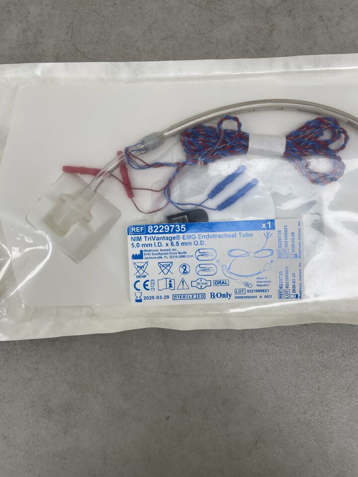 8229735 - MEDTRONIC - NIM TriVantange EMG Endotracheal Tube, Standard, 5 ID x 6.5 mm OD, (EA) - ( Expiry Date: 2025-03-29 )