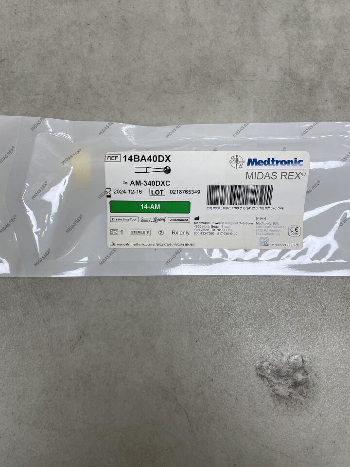 14BA40DX - MEDTRONIC - Midas Rex Extra Coarse Diamond Ball Cutting Burr, 4 mm Head Diameter, 14 cm Length, (EA) - ( Expiry Date: 2024-12-16 )