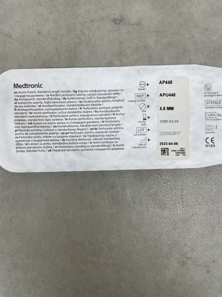 APU448 - MEDTRONIC - Aortic Punch, Standard Handle 4.8mm, (EA) - ( Expiry Date: 2025-04-06 )