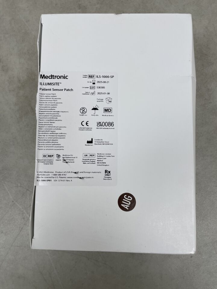 ILS-1000-SP - MEDTRONIC - ILLUMISITE Patient Sensor Patches, (BX/60) - ( Expiry Date: 2025-08-21 )