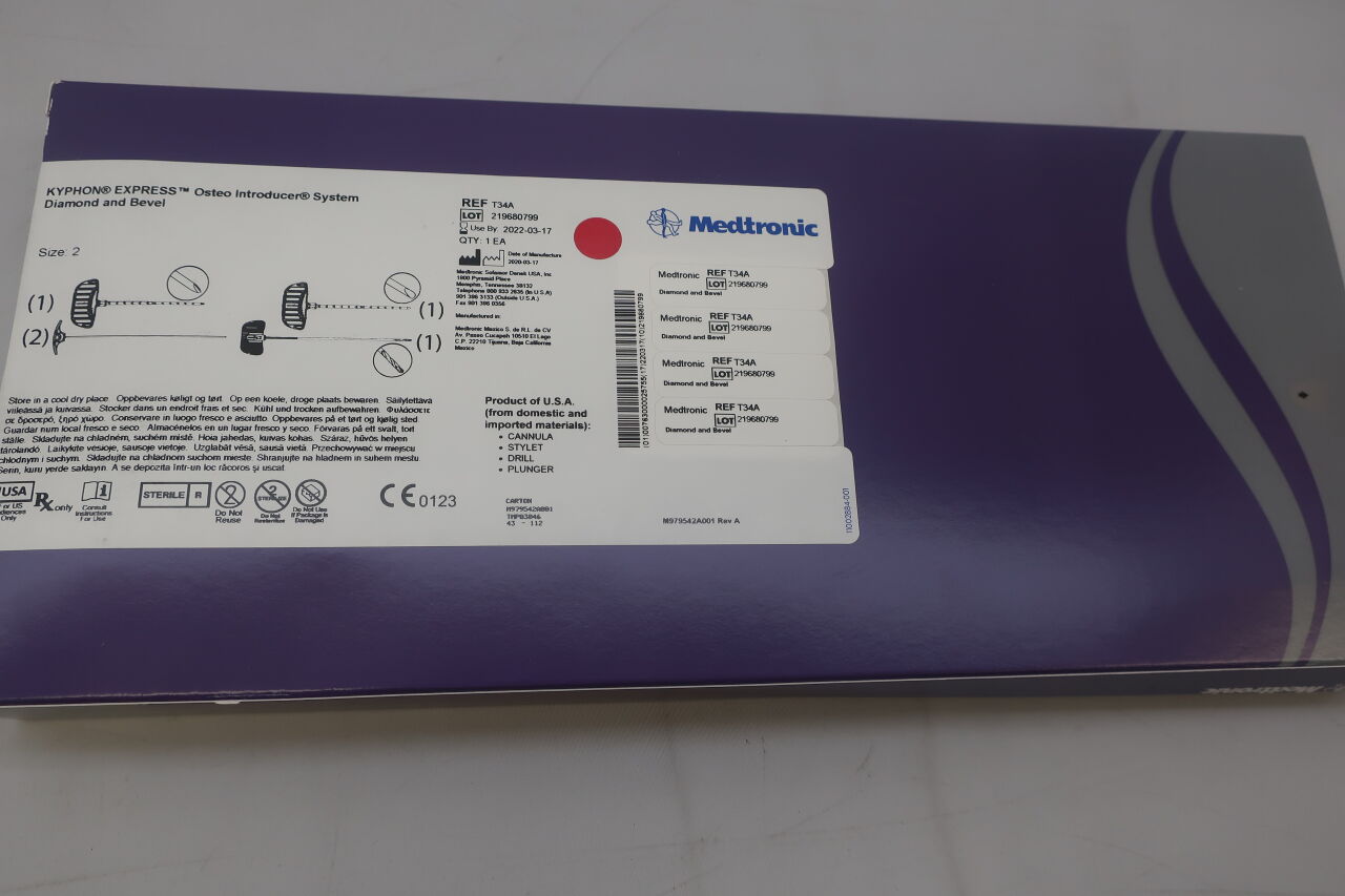 T34A - MEDTRONIC - Kyphon Express Osteo Introducer System, Diamond and Bevel, Size 2, (BX/1) - ( Expiry Date: 2024-10-17 )