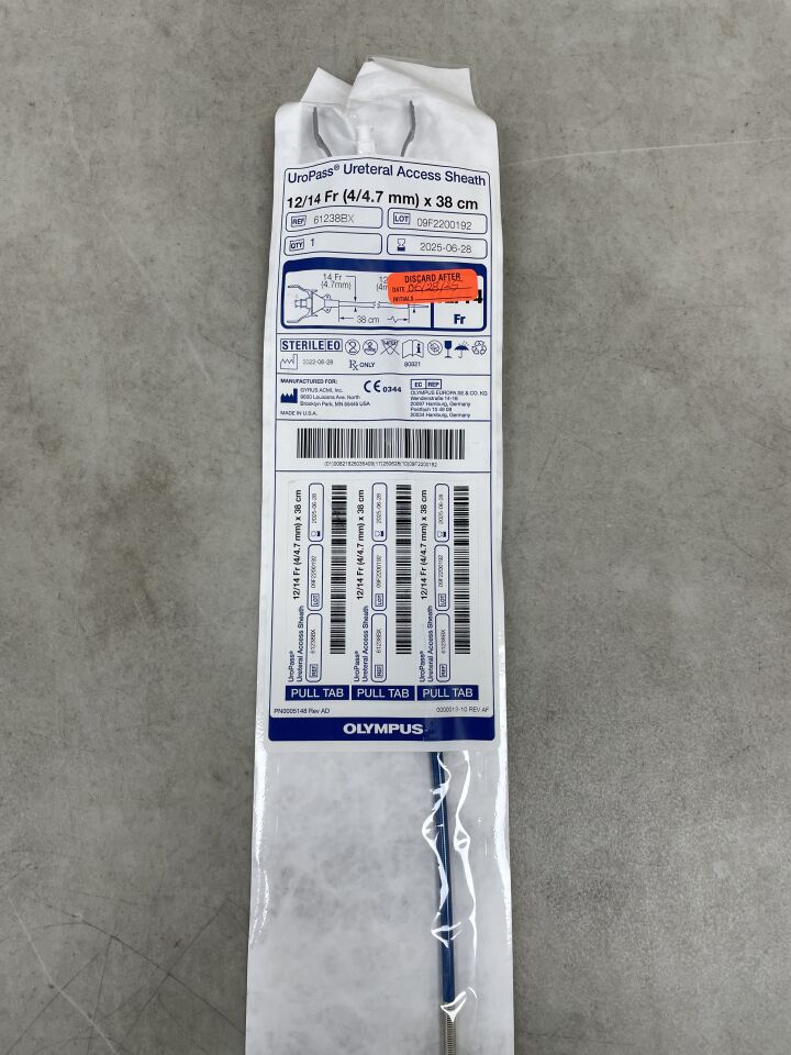 61238BX - OLYMPUS - UroPass Ureteral Access Sheath 12/14F x 38cm, (EA) - ( Expiry Date: 2025-06-28 )