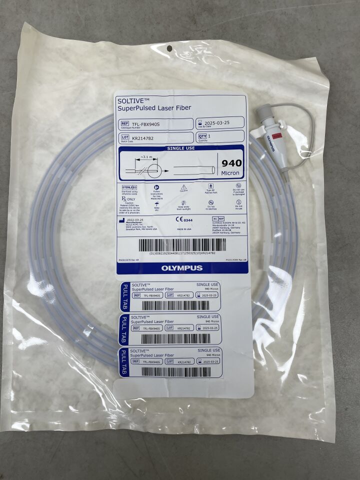 TFL-FBX940S - OLYMPUS - SOLTIVE Single-Use Surgical Laser Fiber, 940µm
, () - ( Expiry Date: 2025-03-25 )
