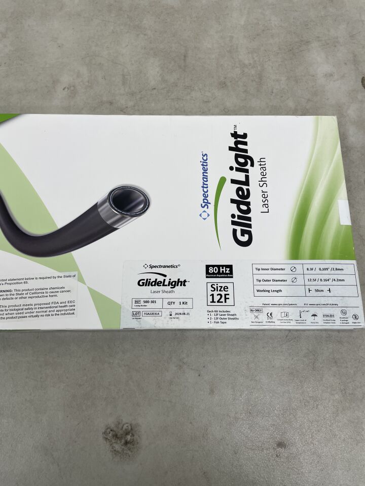 500-301 - SPECTRANETICS - GlideLight Laser Sheath, 12 Fr x 50 cm Working Length, (BX/1) - ( Expiry Date: 2024-06-21 )