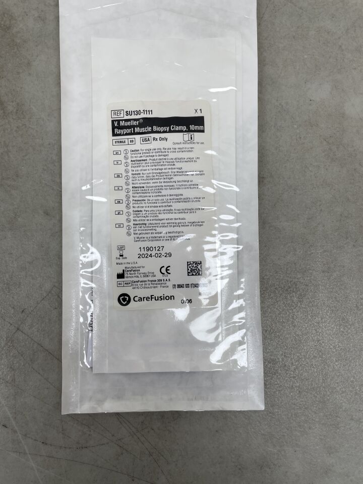 SU130-1111 - STERIS - V. Mueller Rayport Muscle Biopsy Clamp 10mm, (EA) - ( Expiry Date: 2024-02-29 )