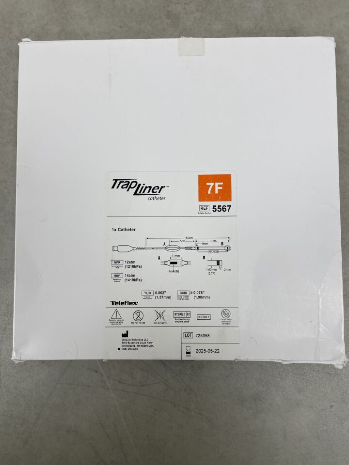 5567 - TELEFLEX - Vascular Solutions TrapLiner Catheter, 7F, (BX/1) - ( Expiry Date: 2025-05-22 )