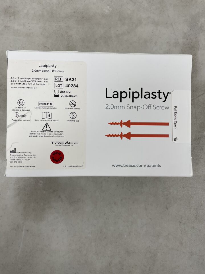 SK21 - TREACE MEDICAL - Lapiplasty Snap-Off Screws, 2.0 x 12mm, 2.0 x14mm, (BX/1) - ( Expiry Date: 2025-06-23 )