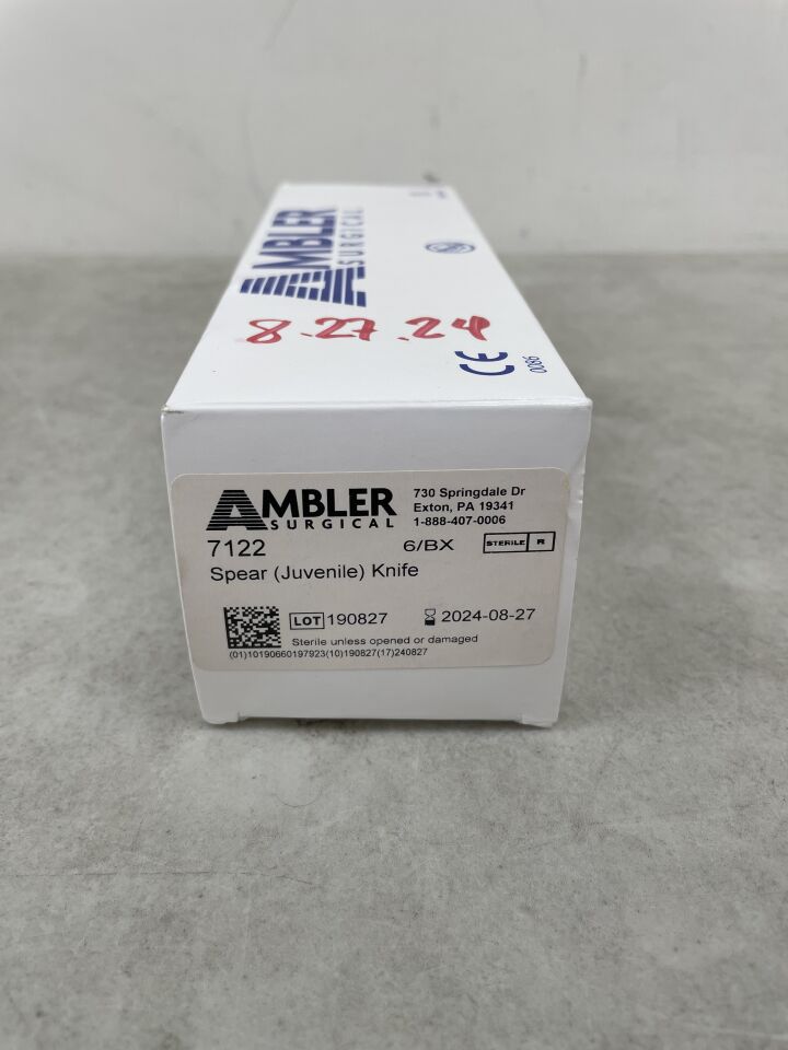 7122 - AMBLER SURGICAL - Spear Knife, Juvenile, (BX/6)