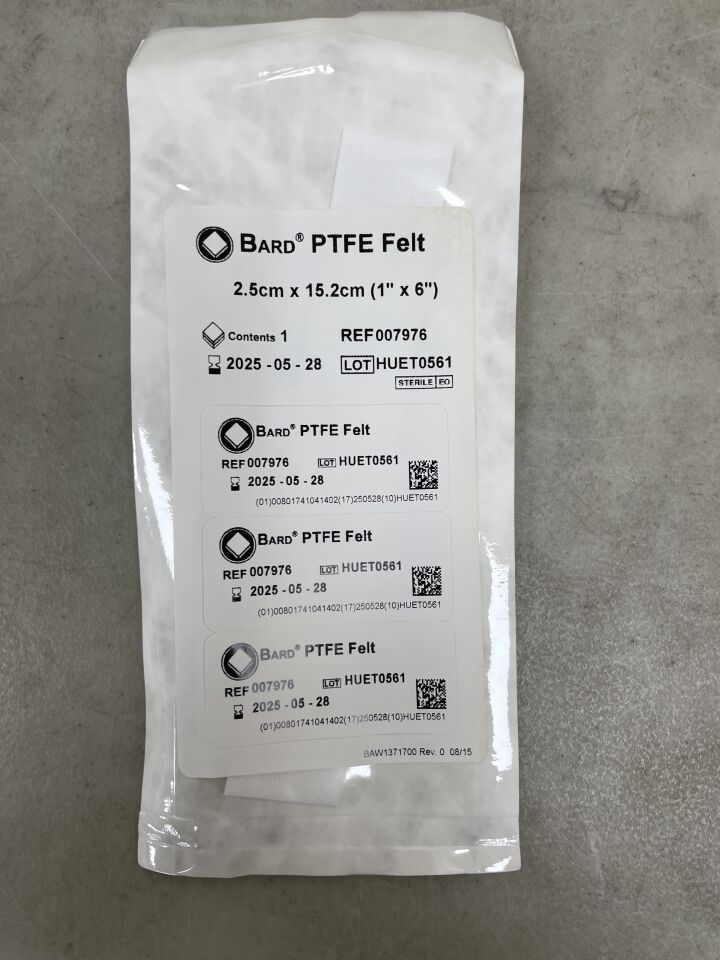 7976 - BARD - PTFE Felt: 1" x 6", (EA) - ( Expiry Date: 2025-05-28 )
