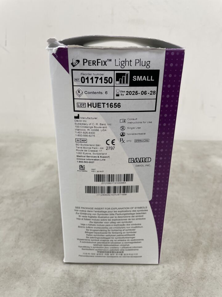 117150 - BARD - Mesh Perfix Light Plug, Small 2.5cm x 3.4cm, (BX/6) - ( Expiry Date: 2025-06-28 )