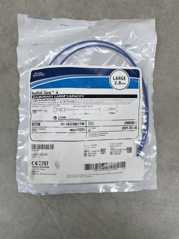 1520 - BOSTON SCIENTIFIC - Radial Jaw 4 Single-Use Biopsy Forceps - Pulmonary Large Capacity - 2.8mm x 100cm, (EA) - ( Expiry Date: 2025-03-20 )