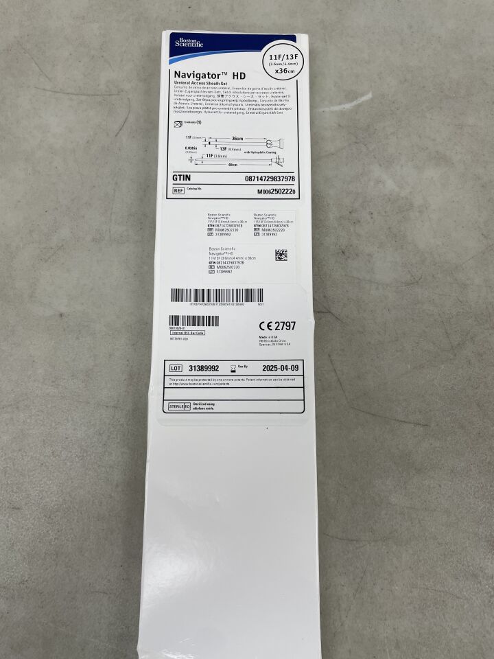 250222 - BOSTON SCIENTIFIC - Navigator HD Ureteral Access Sheath Set 11F/13F x 36cm, (BX/1) - ( Expiry Date: 2025-04-09 )