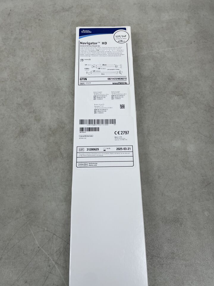 250224 - BOSTON SCIENTIFIC - Navigator HD Ureteral Access Sheath Set - 12Fr/14Fr x 28cm, (BX/1) - ( Expiry Date: 2025-03-21 )
