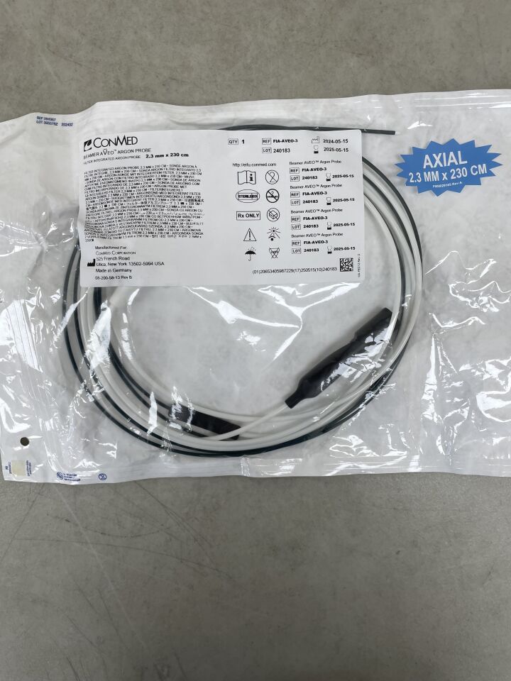 FIA-AVEO-3 - CONMED - beamer aveo argon probe filter integrated argon probe, 2.3 mm x 230 cm, (EA) - ( Expiry Date: 2025-05-15 )