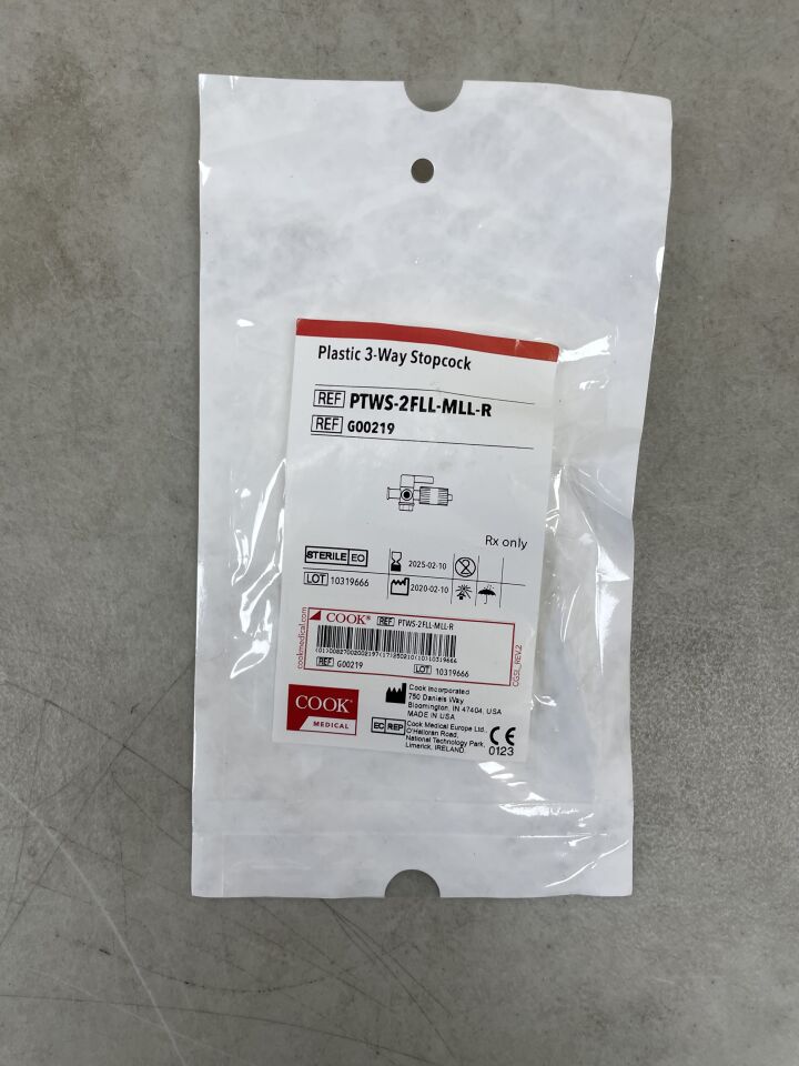 G00219 - COOK - Plastic 3-Way Stopcock, (EA) - ( Expiry Date: 2025-02-10 )