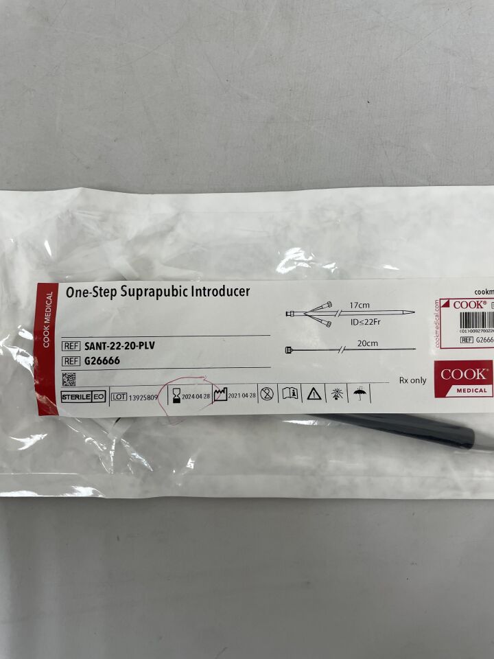 G26666 - COOK - One-Step Suprapubic Introducer Set 18F, (EA) - ( Expiry Date: 2025-07-28 )