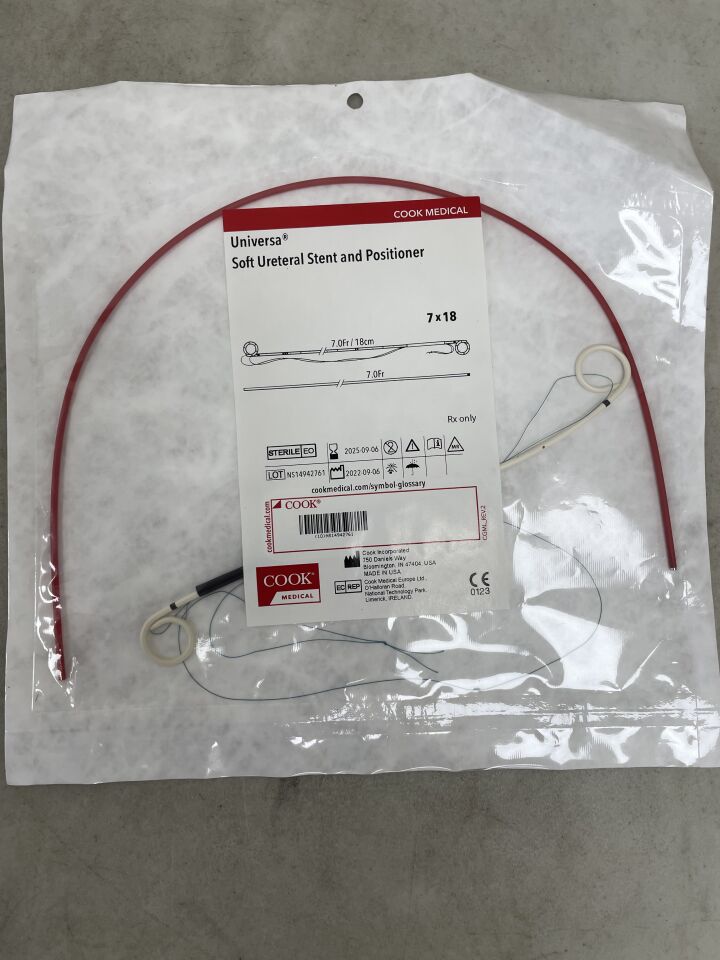 G53714 - COOK - Universa Soft Ureteral Stent, 7 Fr x 18 cm, (EA) - ( Expiry Date: 2025-09-06 )