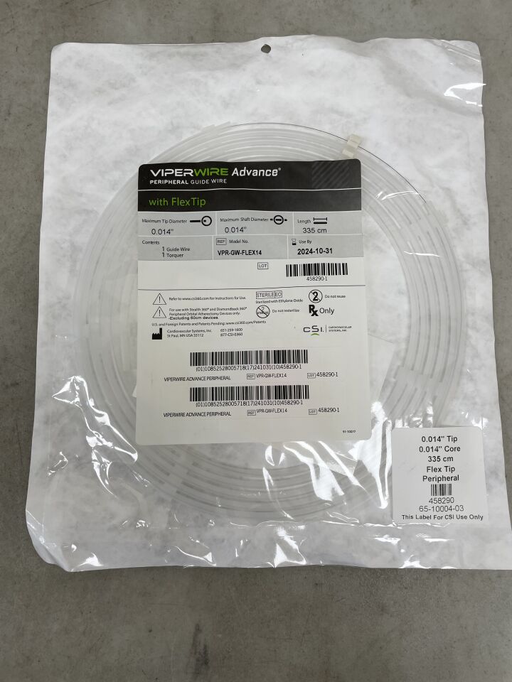 VPR-GW-FLEX14 - CSI - viperwire, advance flextip peripheral, .014" dia spring tip, 335cm, 5 pack, (EA) - ( Expiry Date: 2024-10-31 )