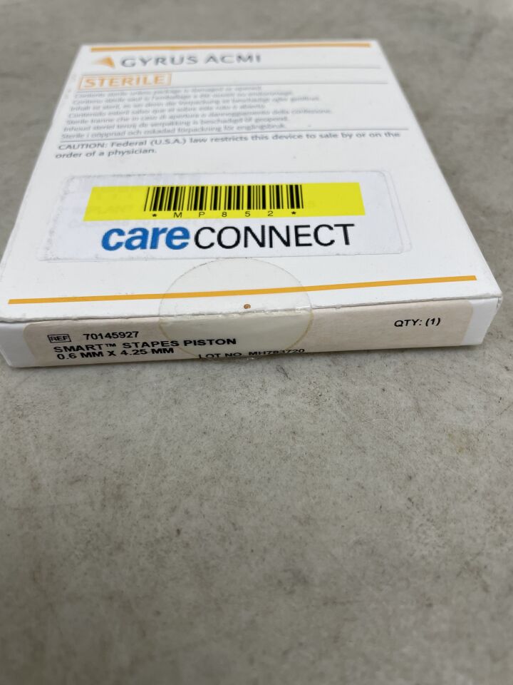70145927 - GYRUS ACMI - Nitinol/Fluoroplastic SMart Piston, 0.6 dia. Piston x 4.25 mm Functional Length, (BX/1) - ( Expiry Date: 2023-09-01 )