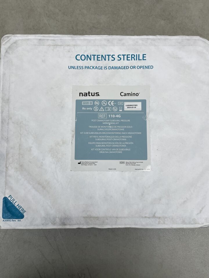 110-4G - NATUS - Camino Post Craniotomy Subdural Pressure Monitoring Catheter Kit, (EA) - ( Expiry Date: 2024-03-18 )