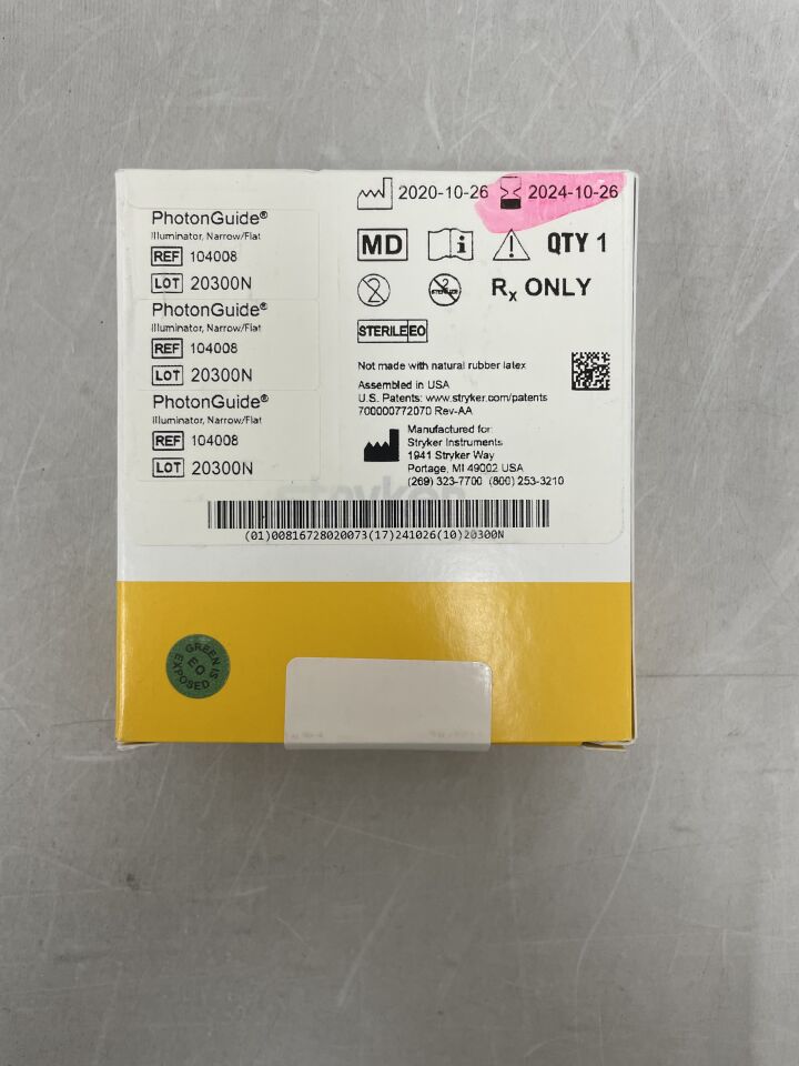 104008 - STRYKER - invuity photonguide illuminator, narrow/flat, (BX/1) - ( Expiry Date: 2024-10-26 )