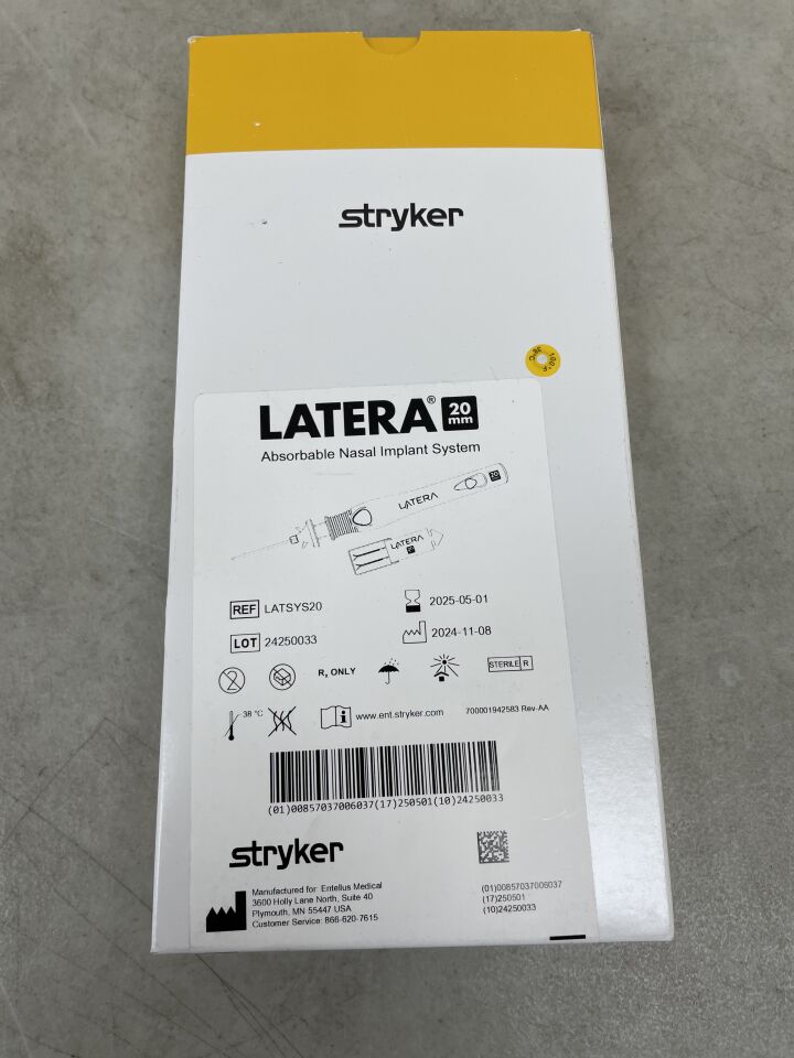 LATSYS20 - STRYKER - Latera Absorbable Nasal Implant System, 20mm, (BX/1) - ( Expiry Date: 2025-05-01 )