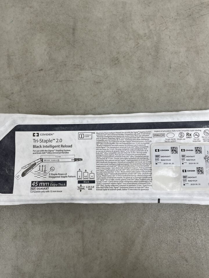 SIG45AXT - COVIDIEN - Tri-Staple 2.0 拋棄式縫合釘補充裝，採用 Tri-Staple 技術，45 毫米尺寸，（EA）-（有效期至：2029-06-30）
