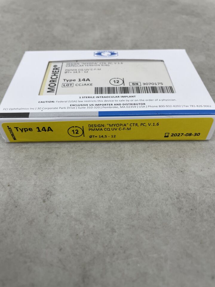 14A V.1  -  MORCHER  -  Capsular Tension Ring, Design - MYOPIA , ( BX/1 )  -  ( Expiry Date : 2027-08-30 )