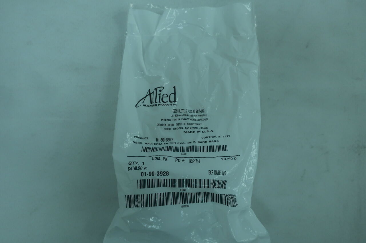 01-90-3928 - ALLIED - Filtro bacteriano hidrófobo de alta eficiencia, (EA) - (Fecha de vencimiento: 2099-01-31)