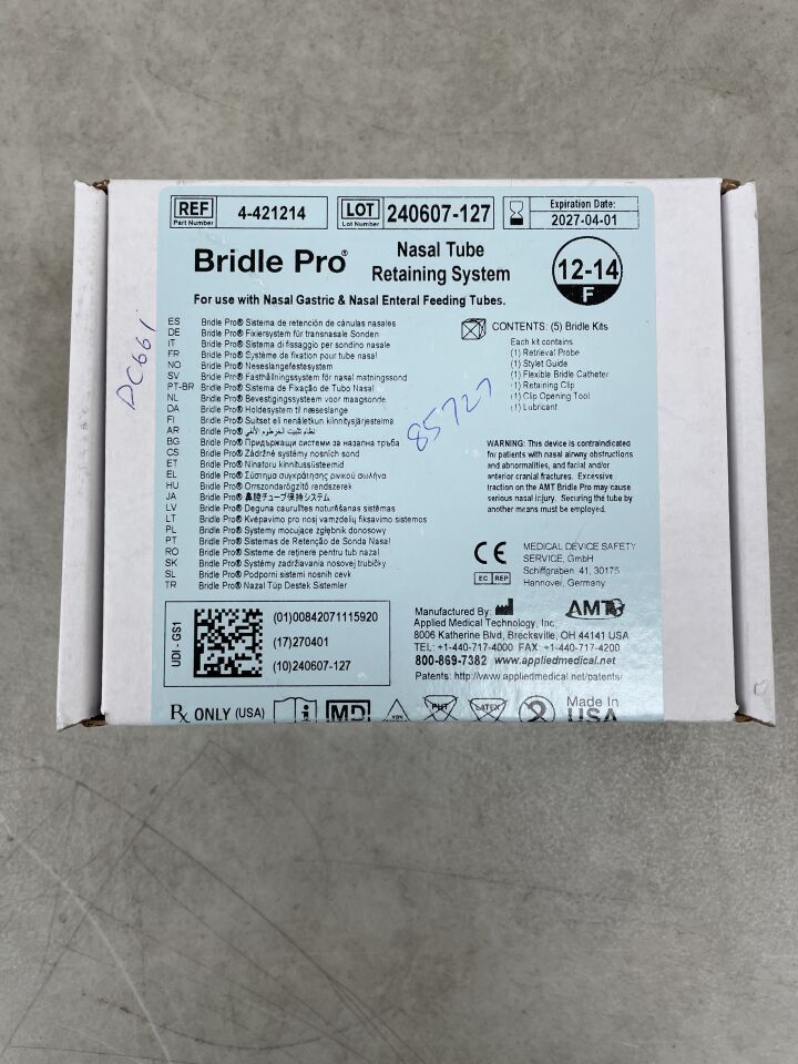 4-421214 - AMT - Bridle Pro Range Nasal Tube Retaining System 12-14F (Dark Blue), (BX/5) - ( Expiry Date: 2027-04-01 )